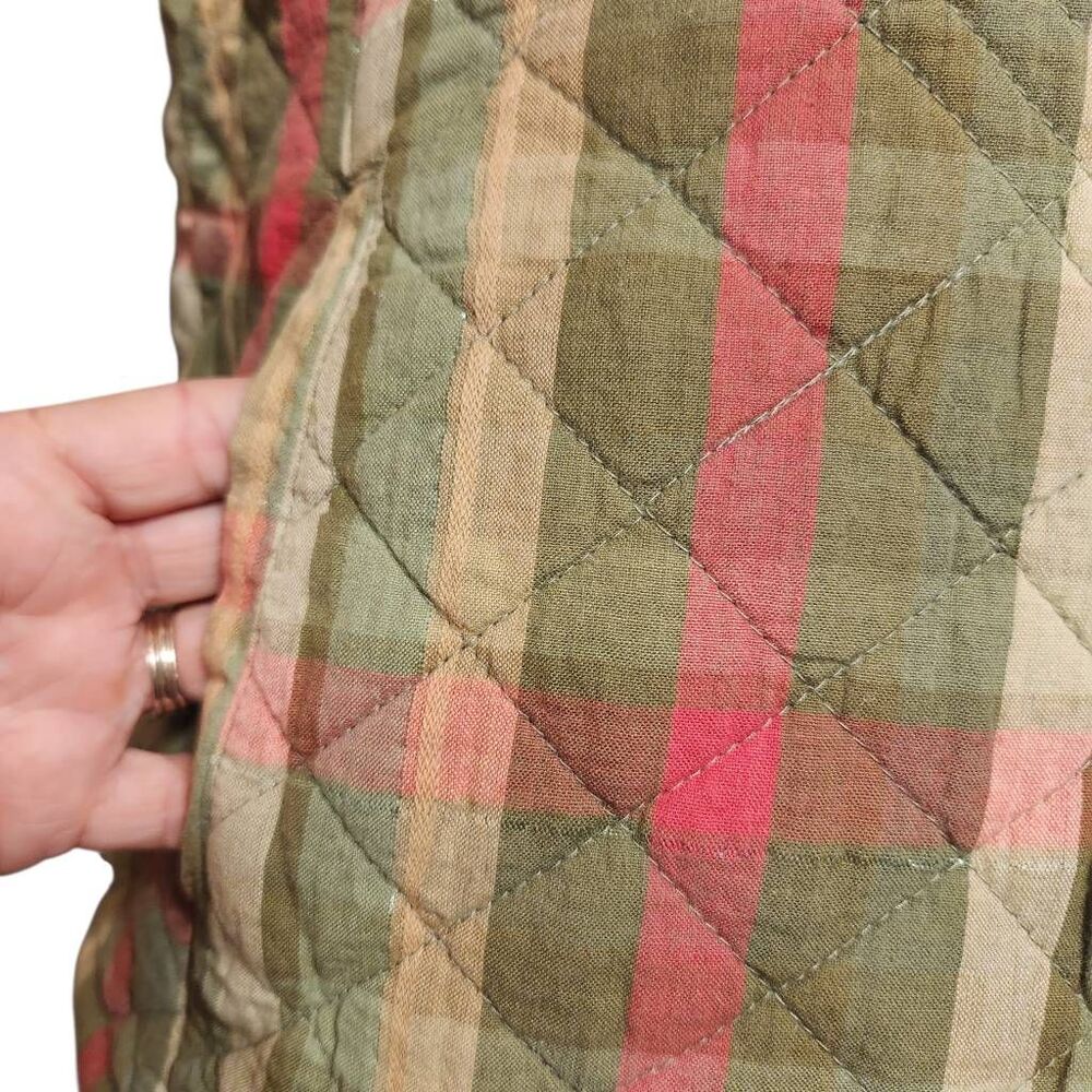 IB Diffusion plaid vest full zip mockneck pockets XL - Picture 5 of 9